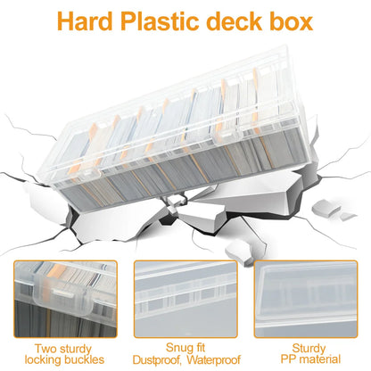 Holds 800+ Trading Card Storage Box for MTG PKM Cards Plastic Large Clear Compartmentalized Organizer Card Case for Sports PTCG