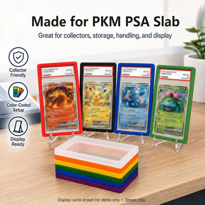 PSA Slab Silicone Protector Sleeve Soft Rubber Cover Anti Scratch Shock Absorbing Case for Graded Trading Cards Collection