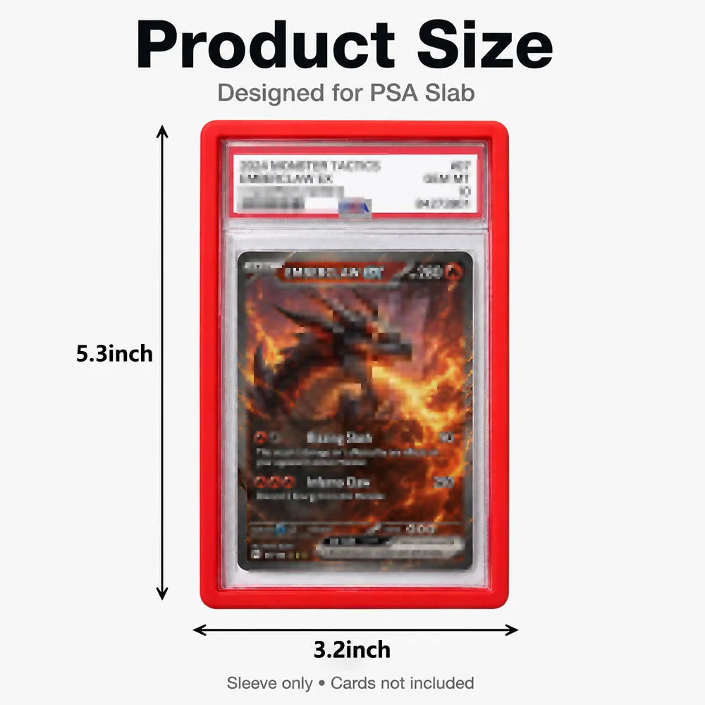 PSA Slab Silicone Protector Sleeve Soft Rubber Cover Anti Scratch Shock Absorbing Case for Graded Trading Cards Collection