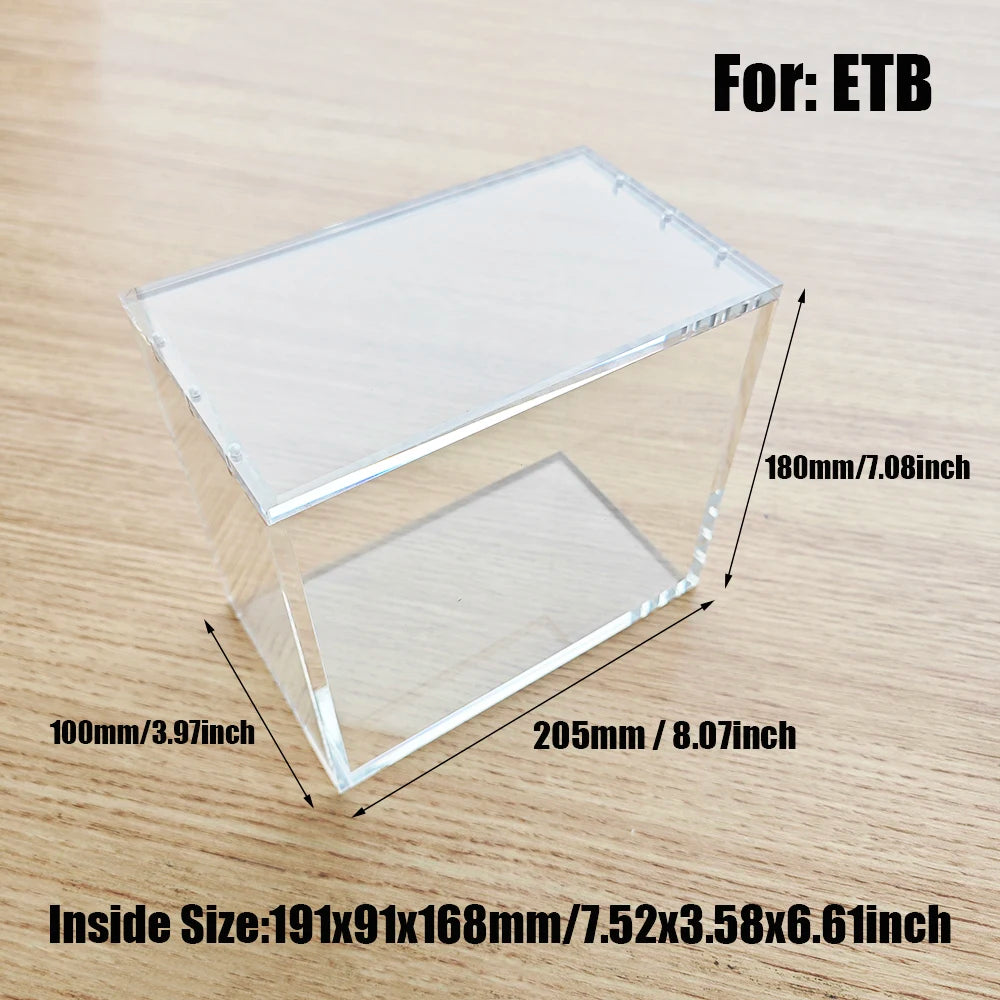 1/3Pcs 5mm thick magnetic closed ETB protection box and booster box display,  Stackable for Pkmn Elite Trainer Box