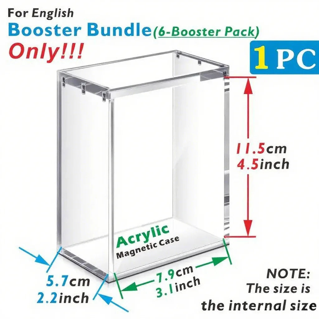 1/3Pcs 5mm thick magnetic closed ETB protection box and booster box display,  Stackable for Pkmn Elite Trainer Box