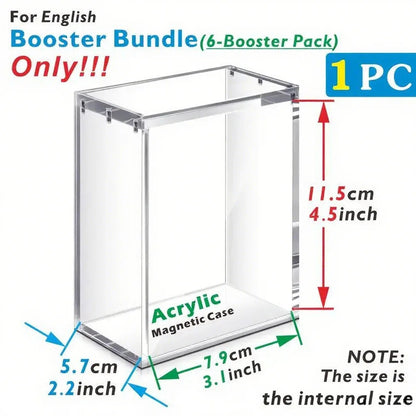 1/3Pcs 5mm thick magnetic closed ETB protection box and booster box display,  Stackable for Pkmn Elite Trainer Box